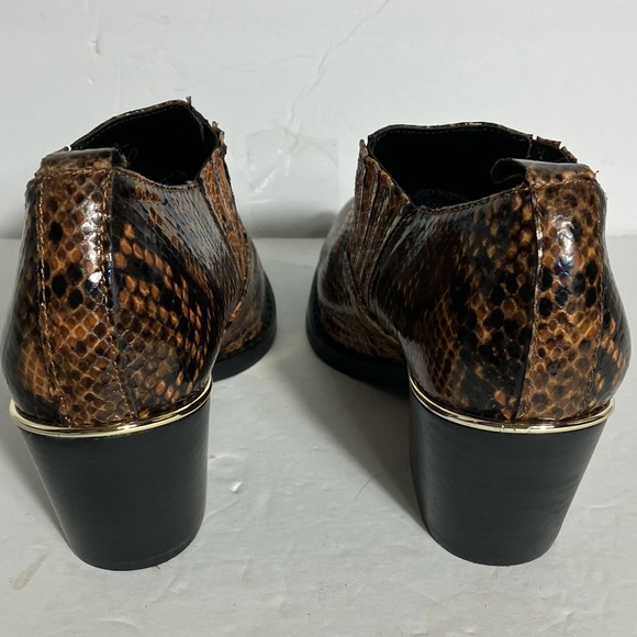 Bleecker & Bond Lydia Brown Snakeskin Ankle Bootie NWOT - Picture 3 of 8